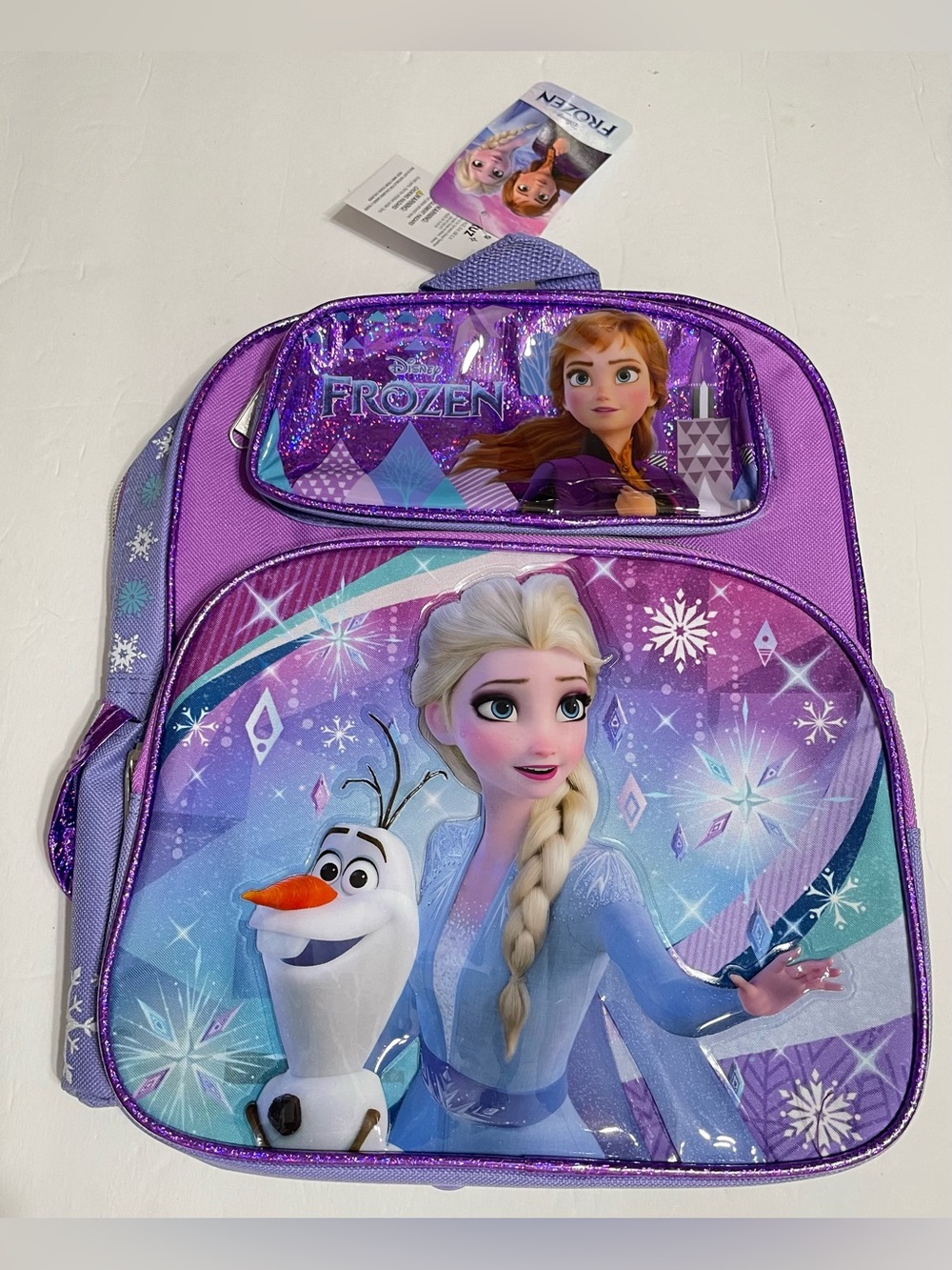 Small Backpack - Disney - Frozen Elsa Purple 12" School Bag New